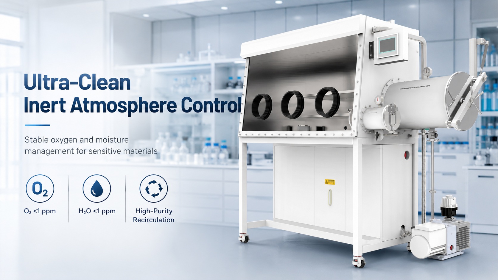 Glove Box With Purification System for Stable Oxygen and Moisture Control